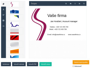 Designer pro návrh vizitek a razítek